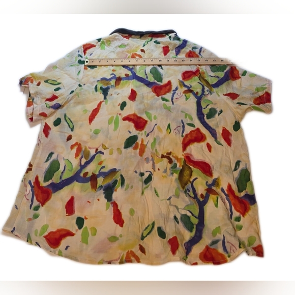Zanzea Water color Cotton/Rayon Abstract Shirt.  US XL. Lightweight Short Sleeve - Picture 8 of 14